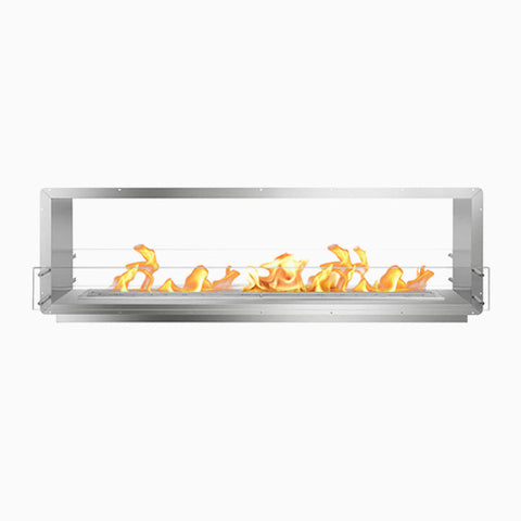 THE BIOFLAME 84" DOUBLE SIDED FIREBOX FB-DS-84-60M-Silver-Spacer