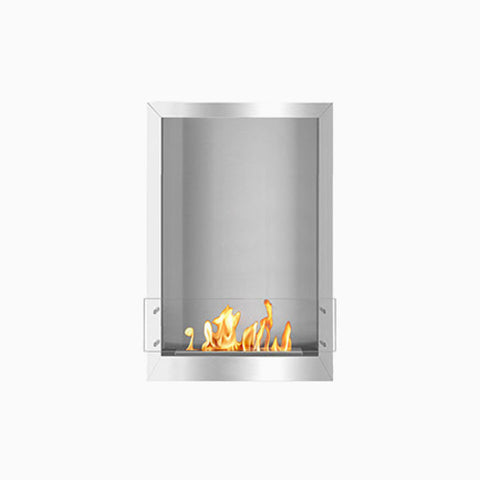 THE BIOFLAME 24" SINGLE SIDED FIREBOX FB-SS-24-16M-Silver-Spacer