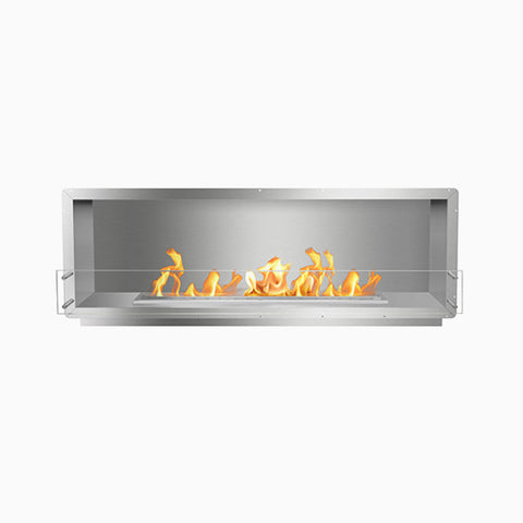THE BIOFLAME 72" SINGLE SIDED FIREBOX FB-SS-72-48M-Silver-Spacer