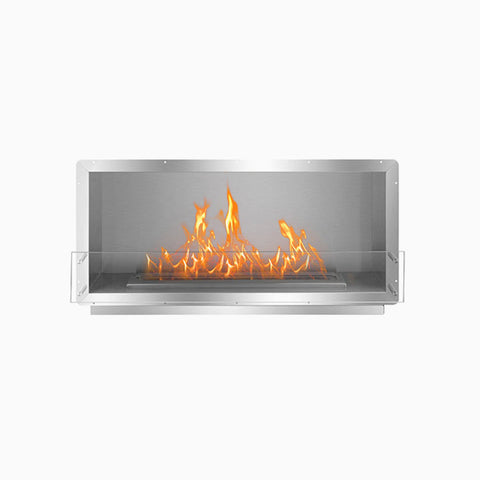 THE BIOFLAME XL SINGLE SIDED FIREBOX FB-SS-XL-38M-Silver-Spacer